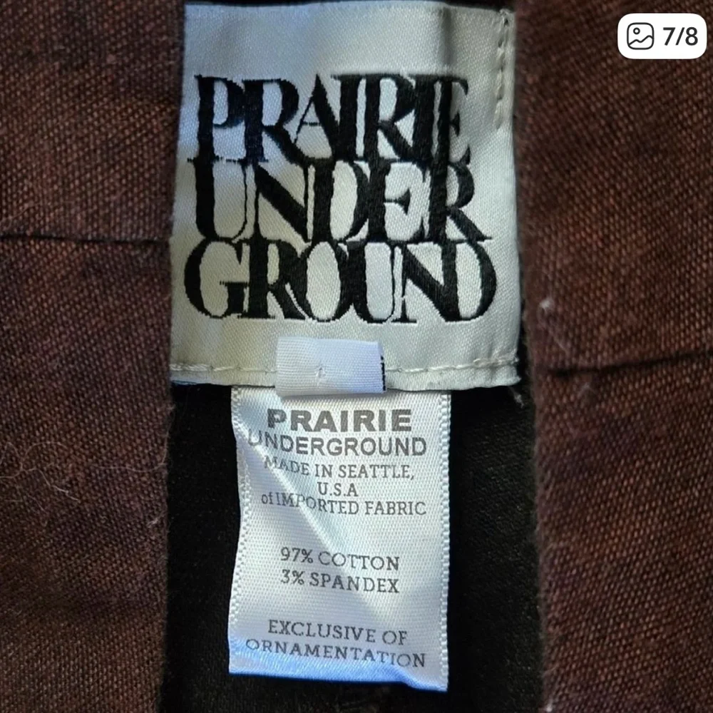 Prairie Underground knack Brown Wide Leg Pants Size L - Picture 6 of 7